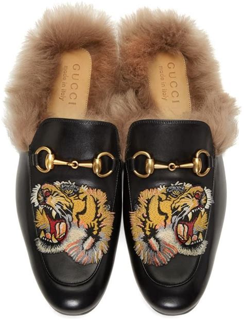 gucci slides with fur women's|Gucci fur slides men's.